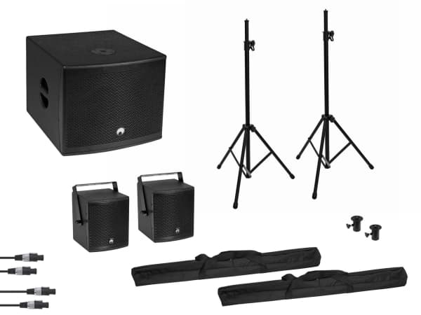 Omnitronic 20000836, Ledning & Trådløs, 800 W, 40 - 160 Hz, Sort