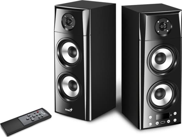 Genius Genius kolonnehøyttalere SP-HF2800 BT, 2.0, 60W, sortering, fjernkontroll, BT 5.0, 3-bånds, LCD-skjerm, TWS-støtte, RCA vstup, Blueto