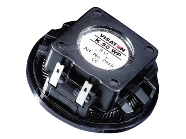 Visaton VS-K50WP-16, 1.0 kanaler, 2 W, 180 – 17000 Hz, 16 O, Svart
