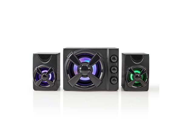 Nedis Gaming GSPR31021BK - Høyttalersystem - 2,1 kanaler - 11 watt (Total) - svart