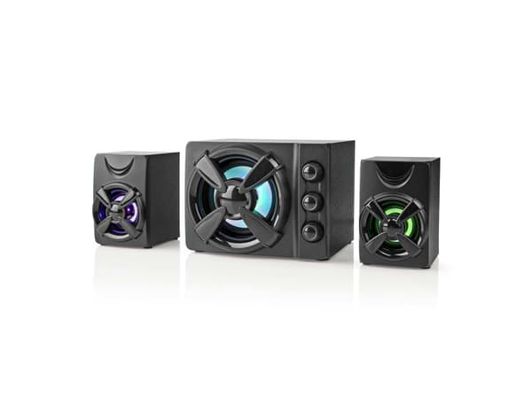 Nedis Gaming GSPR31021BK - Høyttalersystem - 2,1 kanaler - 11 watt (Total) - svart