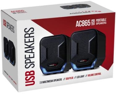 Audiocore AC865, 2-suuntainen, 2.0 kanavaa, Langallinen, 3 W, Musta