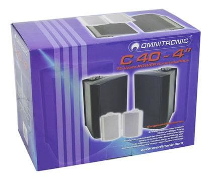 Omnitronic C-40, 2-vägs, 2.0 kanaler, Kabel, 35 W, 50 - 20000 hz, Svart