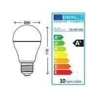 Ampull LED E27 9W - B.K. Licht - Varm vit - Paket med 5 - 806 Lumen - motsvarar halogenlampa 75W
