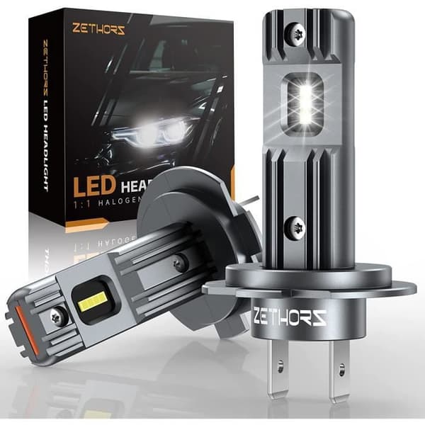 H7 LED-lampor, 42W 10000LM Cool White LED-strålkastare, Byte av motorcykellampa CSP-chips för halogen- och xenonlampor - 2st