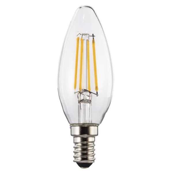 Filam glödlampa. LED, E14, 470lm ersättning 40W, amp. insekt. vit chd, transp. Transparent