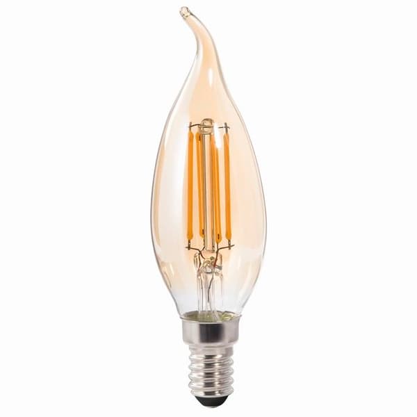 Filam glödlampa. LED, E14, 400lm refill. 35W, bgie cp ventil, bärnsten, blc chd Vit
