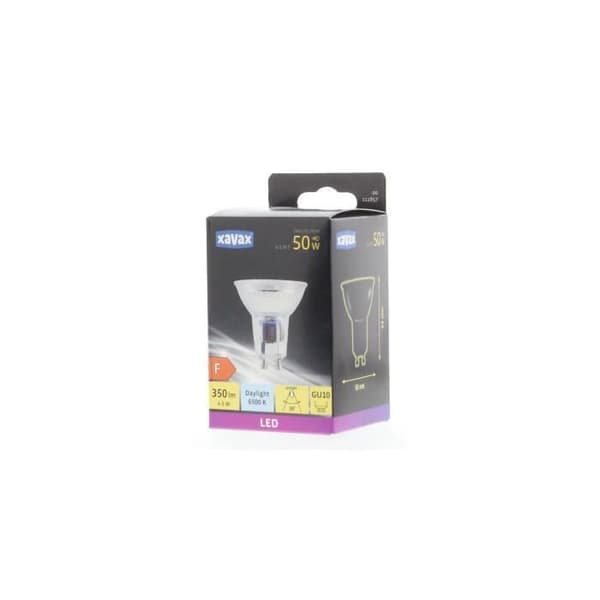 Ampull LED - XAVAX - GU10 - 350lm - Ersätter 50W - Dagsljus - Glas