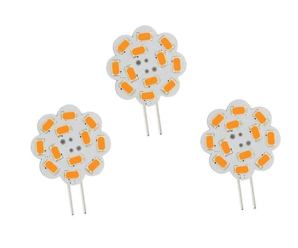 Shuohui Paket med 3 LED G4 360 lm 3 W 12 V Varmvit 2900 K 12 LED 5630 Senaste generationen (12 V AC/DC)