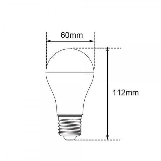 Set med 5 LED-lampor E27 9W eq 60W 806lm (Kallvit 6400K)