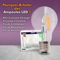 Miniatyrbild 3 av 4: Set med 10 LED-lampor E27 9W eq 60W 806lm (neutralvit 4000K)