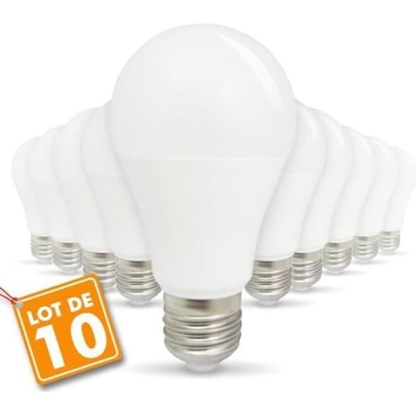 Set med 10 LED-lampor E27 9W eq 60W 806lm (neutralvit 4000K)
