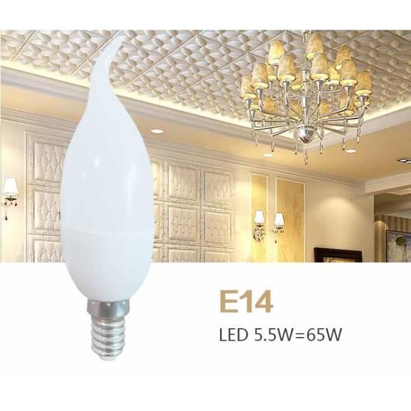 LED-lampa E14 5W Kallvit 6500K Flamespetsljus - Märke - Ekvivalent effekt 65W - LED-teknik