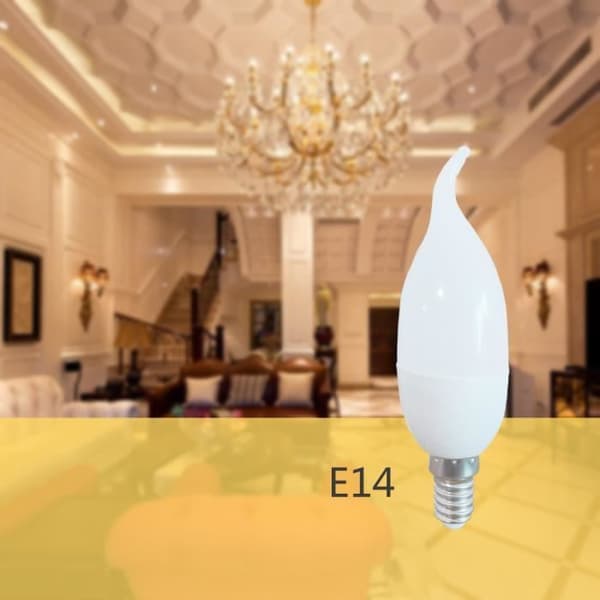 LED-lampa E14 5W Kallvit 6500K Flamespetsljus - Märke - Ekvivalent effekt 65W - LED-teknik