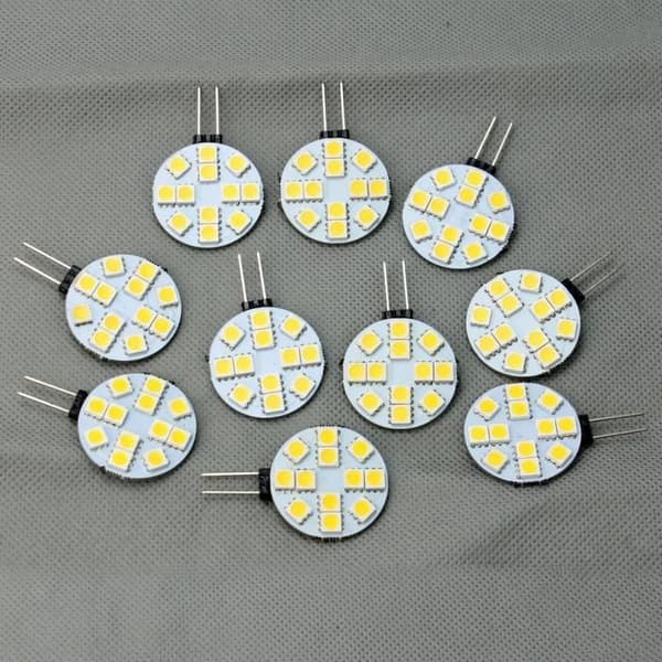 LED Ampuller - Märke - G4 12 LED 5050 SMD - Varmvit - DC 12V - Inomhusbelysning