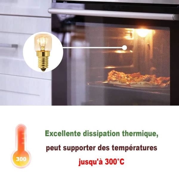 3-pack av 15 W ugnslampor, värmebeständiga upp till 300 grader - 2700 K varmvit