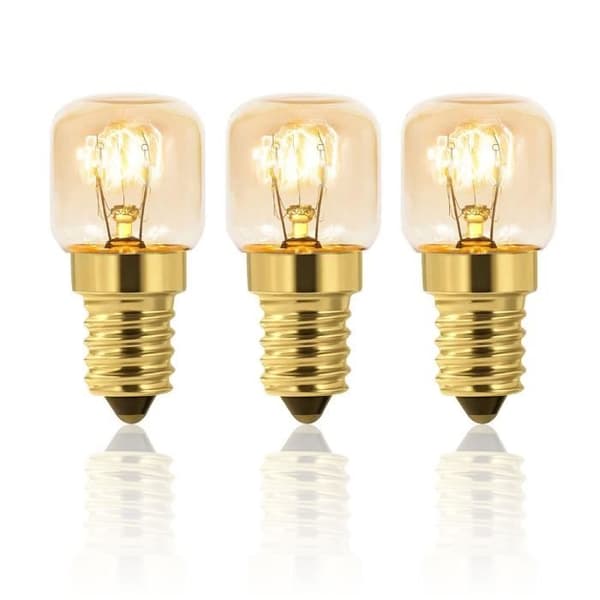 3-pack av 15 W ugnslampor, värmebeständiga upp till 300 grader - 2700 K varmvit