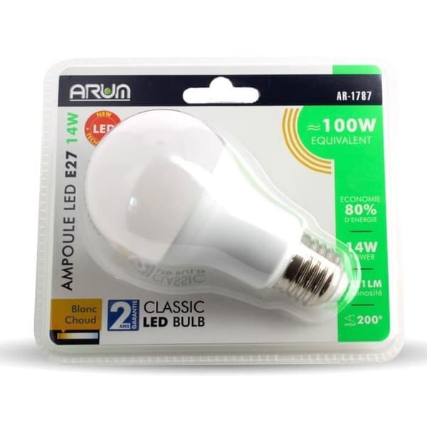 MASSOR med 10 LED-lampor E27 14W Eq 100W (Varmvit 2700K)