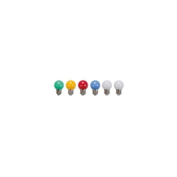 Flerfärgade LED-lampor - VELLEMAN - 10 st - Röd - Gul - Blå - Grön - Varmvit