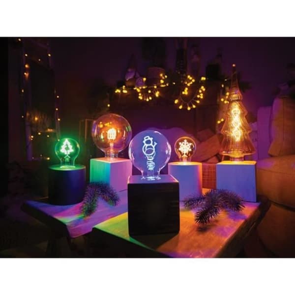 Dekorativ LED-lampa snögubbe guldtråd 2W E27 60lm 25000h - VELLIGHT