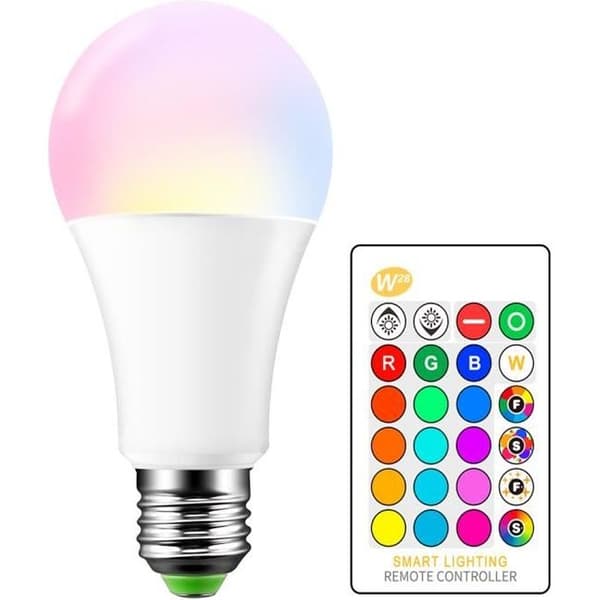 E27 RGBW 15W LED-lampa - ONEVER - Cool vit - Dimmer kompatibel