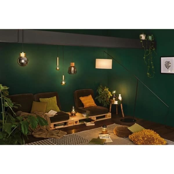 Reflekterande lock LED-lampa Paulmann G95 E27 - reflekterande lock i matt svart - 6,5W/230V