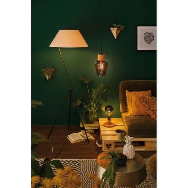 Reflekterande lock LED-lampa Paulmann G95 E27 - reflekterande lock i matt svart - 6,5W/230V