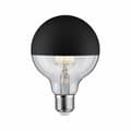 Miniatyrbild 1 av 4: Reflekterande lock LED-lampa Paulmann G95 E27 - reflekterande lock i matt svart - 6,5W/230V