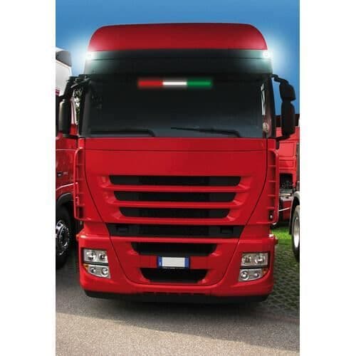 Italien Lampa USB LED-ljusflagga - röd/vit - 60 cm