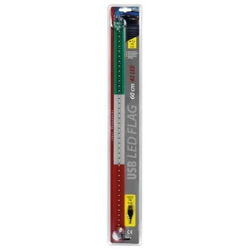 Italien Lampa USB LED-ljusflagga - röd/vit - 60 cm