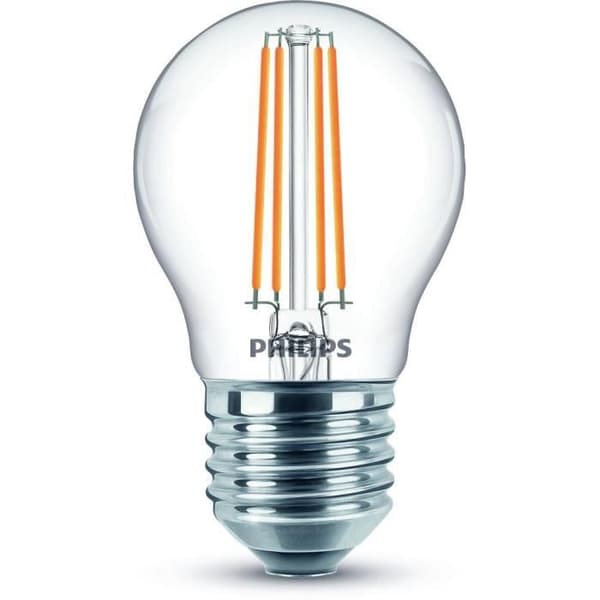 LED-lampa - PHILIPS - Classic 40W - Sfärisk - E27 - Varmvit Ej dimbar