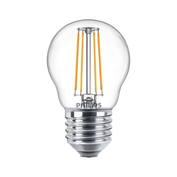 LED-lampa - PHILIPS - Classic 40W - Sfärisk - E27 - Varmvit Ej dimbar