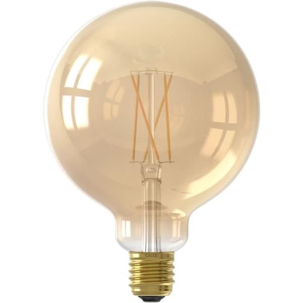 Ansluten glödlampa LED-lampa Amber Globe G125 E27 - CALEX - 7W - 806 lm - 3000 K - Variabel intensitet - Guld