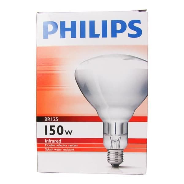 Ampull - Philips - BR125 IR 150W - E27 - Inomhus - Elektrisk