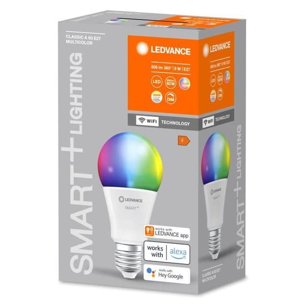 LED-lampa - LEDVANCE - SMART+ WIFI - 9W - 806lm - Vit - E27 bas