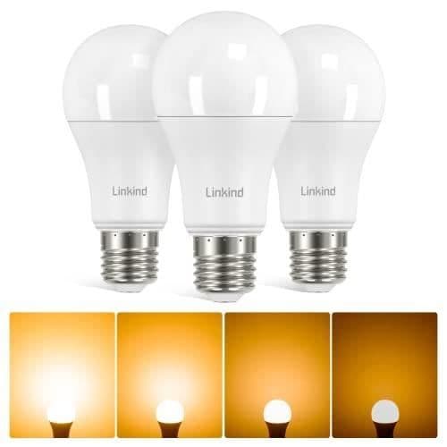 Linkind E27 dimbar ledlampa, 13W Motsvarar 100W, varmvit 2700K, 1521lm, Edison A60 stor skruvbaslampa, intensivlampa
