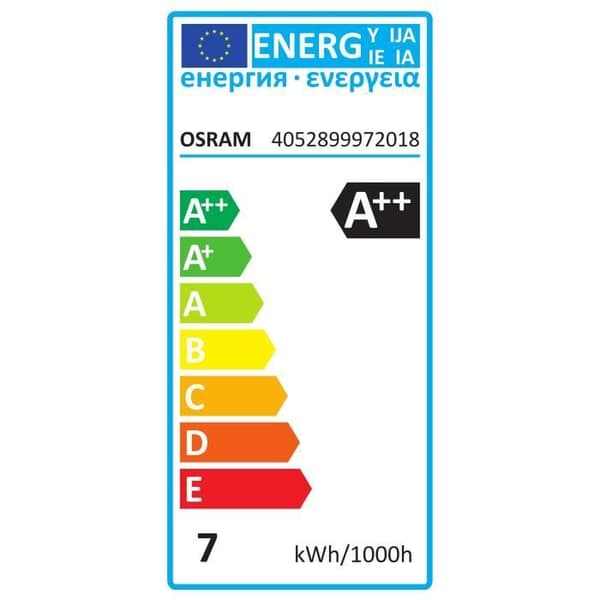 OSRAM Set med 2 E27 LED-lampor standard klar 6W motsvarande 60W varmvit