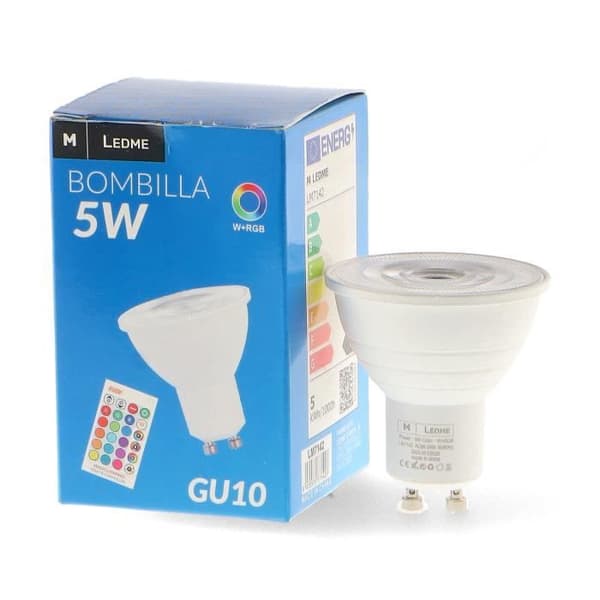 GU10 5W RGBW färg LED-lampa med fjärrkontroll - Ledme - LM7142