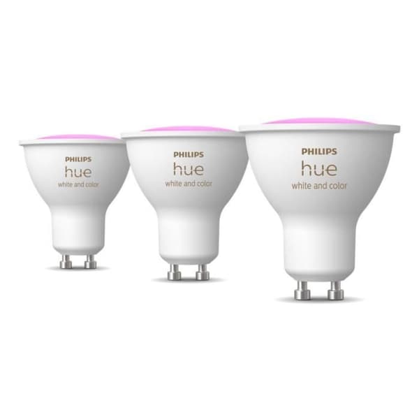 Vita GU10-lampor 4,3W - PHILIPS - Paket med 3 - Ljusstark och energieffektiv belysning