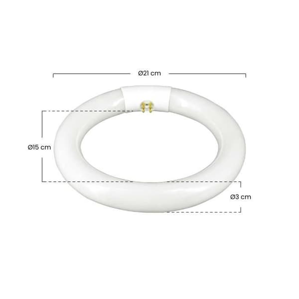 Cirkulärt lysrör T9 G10Q 22W 1300lm 6400K 7hSevenOn