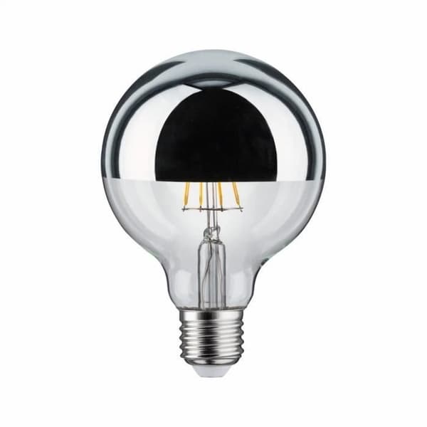 Reflekterande lock LED-lampa Paulmann G95 E27 - lock silver/silver - 6,5W/230V