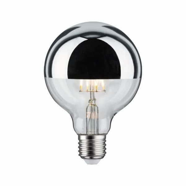 Reflekterande lock LED-lampa Paulmann G95 E27 - lock silver/silver - 6,5W/230V