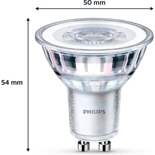 LED-lampa - PHILIPS - Classic - 35 W - GU10 - Cool vit - Ej dimbar x 3