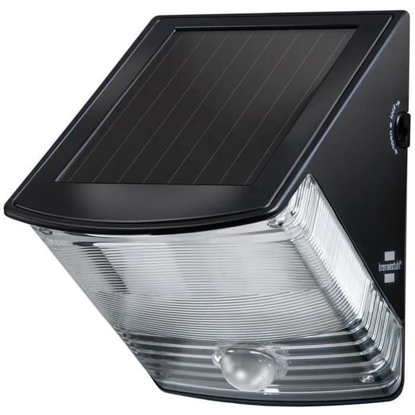 Solpanel LED Vägglampa - Brennenstuhl - Sol 04 Plus - IP44 - Svart - Rörelsedetektor