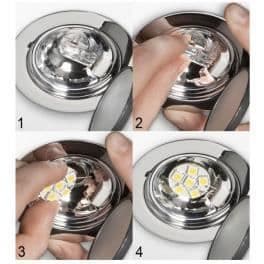 LED-lampa G4 12V 1W5 varmvit diameter 23 mm