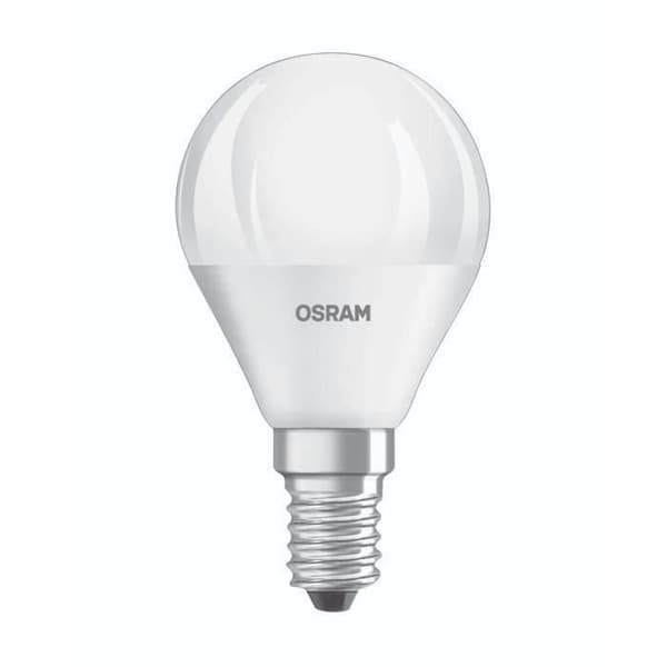 OSRAM frostade sfäriska LED-lampor - Låda med 3 - E14 4,9W - Kallvit