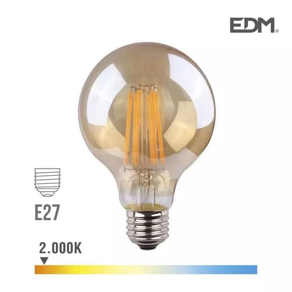 E27 8W Globe G80 LED-lampa