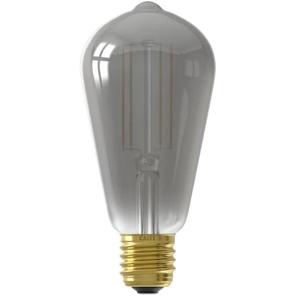 E27 LED-lampa - CALEX - SMART ST64 - Rak glödtråd - 7 W - 400 lm - 1800 K - Dimbar - Smokey