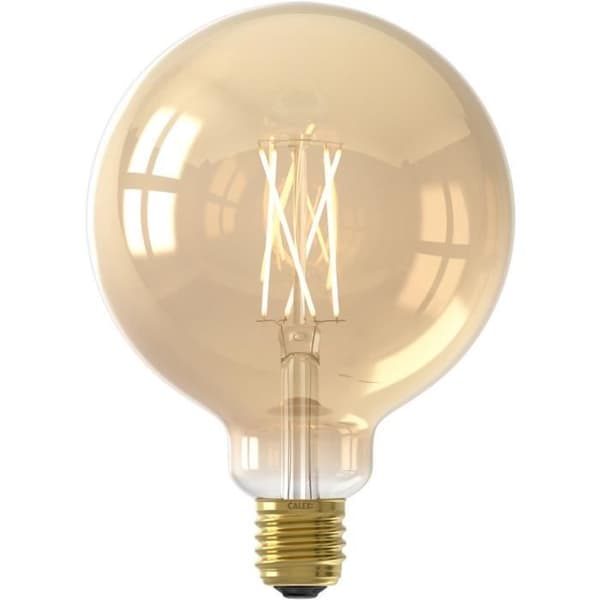 Ansluten glödlampa LED-lampa Amber Globe G125 E27 - CALEX - 7W - 806 lm - 3000 K - Variabel intensitet - Guld