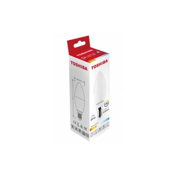 Ampoule LED TOSHIBA E14 C37 7W 806Lm kallvit [TO-DELS-CDC400714AE21] Vit